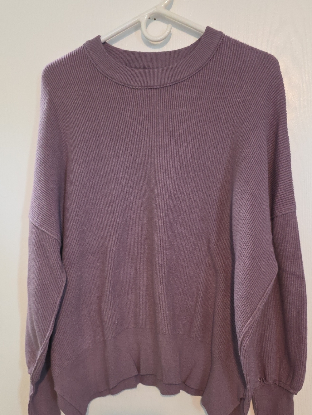 Cozy Lavender Ribbed Pullover Sweater